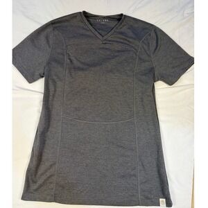 Lalabu Mens Grey Dad's Shirt Short Sleeve Large